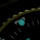 Leuchtpunkt Leuchtperle Superluminova 2,3 mm armiert vergoldet blau