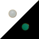 Perle lumineuse Superluminova 2.3 mm armée, plaquée or turquoise