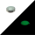 Perle lumineuse Superluminova pour lunette 2.3 mm armée dun anneau en acier  verte