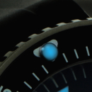 Sfera luminosa Superluminova per lunette 2,3 mm armata con anello in acciaio blu