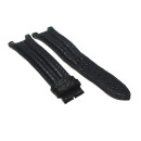 Genuine CARTIER alligator leather strap black 20/12 wide 115/80 mm long