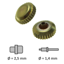 Wasserdichte Krone mit Dichtung vergoldet Gewinde 1,4 mm...