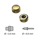 Corona impermeables con junta dorado rosca 0,9 mm tubo...