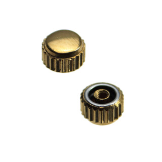 Waterproof crown with gasket gold plated thread 0.9 mm tube 2.0 mm 4.0 mm