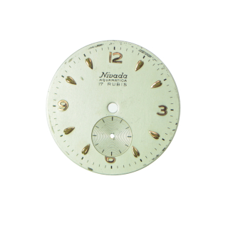 Original NIVADA Aquamatica Zifferblatt rund grau 25 mm