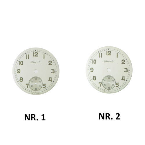 Cadran NIVADA original ronde gris 24,5 mm