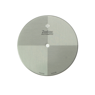 Original ZODIAC Automatic Zifferblatt rund silberfarben 30 mm 