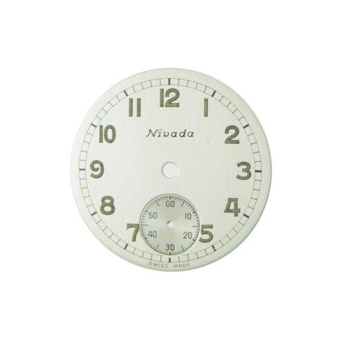 Cadran NIVADA original ronde gris 24,5 mm Nr.2