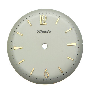 Genuine NIVADA dial round grey 28 mm Nr.3