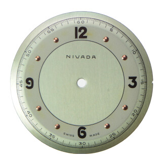 Original NIVADA Zifferblatt rund grau 30 mm  Nr.3