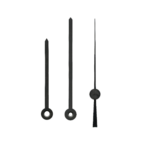 Zeigersatz moderner Stil für UTS Funkuhrwerke 3,5/5 mm Lochung 90/70/70 mm Länge Schwarz