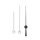 Set di lancette M/H/S per movimenti radiocomandati UTS lunghezza 90/70/70 mm Bianco