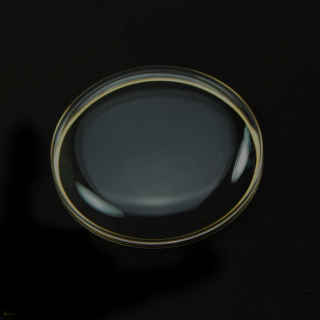Original TISSOT Kunststoffglas / Acrylglas 20,10 mm goldarmiert gelb