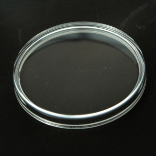 Original OMEGA Kunststoffglas / Acrylglas flach chrom 063PZ Durchmesser 39,6 mm