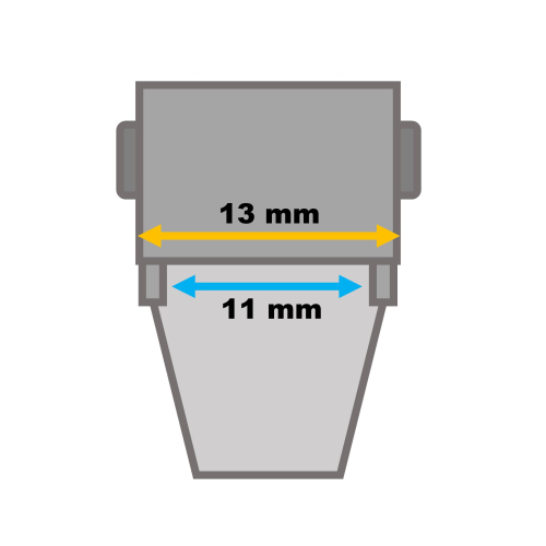 Kipp- Faltschließe Faltverschluss Edelstahl für Uhrenarmbänder 11 mm