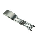 Fermoir/ Boucle déployante en acier brossé pour bracelets de montre 10 - 20 mm