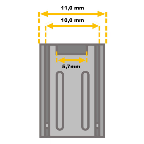 Faltschließe/ Faltverschluss Edelstahl gebürstet für Stahlarmbänder 10 mm