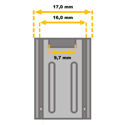 Faltschließe/ Faltverschluss Edelstahl gebürstet für Stahlarmbänder 16 mm