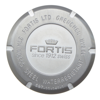 Original FORTIS Gehäuseboden für Flieger 597.11.141.1 Stahl gebürstet