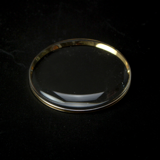 Kunststoffglas/ Acrylglas goldarmiert gelb kompatibel zu OMEGA 063PX5005