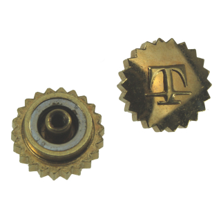 TISSOT Krone, vergoldet 4,8 mm, 2,0 mm Tubus, 0,9 mm Gewinde, Höhe: 1,5 mm