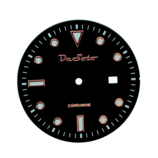 DeSoto Diplomat Dreizeiger Armbanduhr rose gefärbt mit Datum als DIY Bausatz