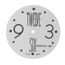 WOTSCH-M1 Cadran plastique 41,5 mm en noir ou blanc blanche