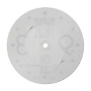 WOTSCH-M1 Dial plastic 41.5 mm in black or white white