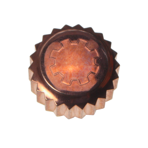 Waterproof Kadloo crown Screw-in crown Steel rosé polished 7.5 mm, thread 0.9 mm
