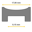 Autentico bracciale ZODIAC maglie finali acciaio 17,90 mm