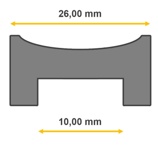 Original ZODIAC Armband-Endglieder aus Stahl, gelb 26,00 mm