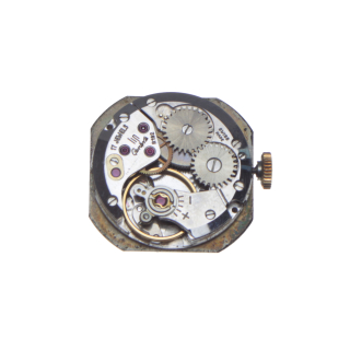 Antikes Taschenuhr Uhrwerk LIP R192 mit Zifferblatt, Zeiger und Krone, 7 1/2