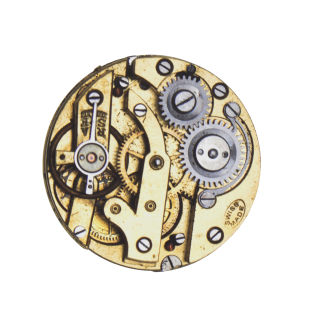 Antikes Taschenuhr Uhrwerk mit Zifferblatt und Zeiger, 11, defekt zum ausschlachten