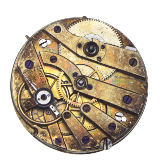 Antikes Taschenuhr Uhrwerk mit Zifferblatt, 14 , defekt zum ausschlachten