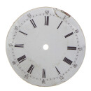 Antique movement with dial, 14 , defective and incomplete