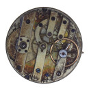 Antique movement with dial, 14 , defective and incomplete
