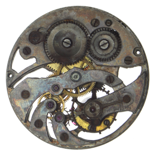 Antikes Skelett Taschenuhr Uhrwerk 17 1/4 , defekt zum ausschlachten