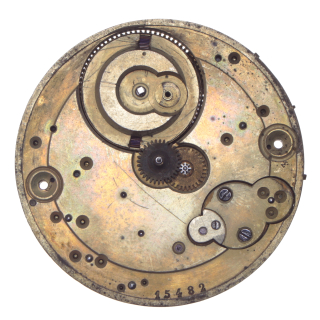 Antikes Taschenuhr Uhrwerk 18 , defekt zum ausschlachten