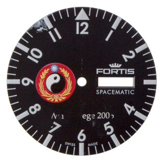 FORTIS Spacematic Zifferblatt für ETA2836-2 schwarz 34 mm NDU Korea Fehldruck