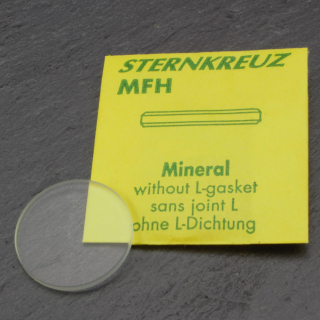 Mineralglas für Armbanduhren mitteldick 1,9-2,0 mm Größe 190-425