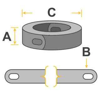 Zugfeder für Pendulen, Regulateure und andere Großuhren 10 mm x 0,40 mm x 38 mm