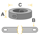 Muelle de tensión para péndulos y otros relojes grandes 10 mm x 0,40 mm x 38 mm