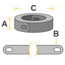 Zugfeder für Pendulen, Regulateure und andere Großuhren 12 mm x 0,35 mm x 32 mm
