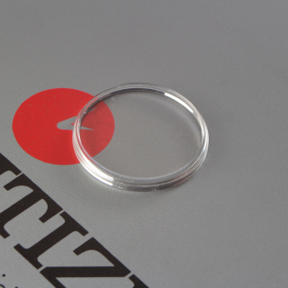 Acrylglas armiert/ Kunststoff Ersatzglas mit Ring in chrom kompatibel zu Citizen
