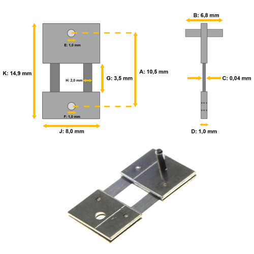 Ressort de pendule pour horloges murales, horloges et pendules 10,5 x 6,8 x 0,04 - #35