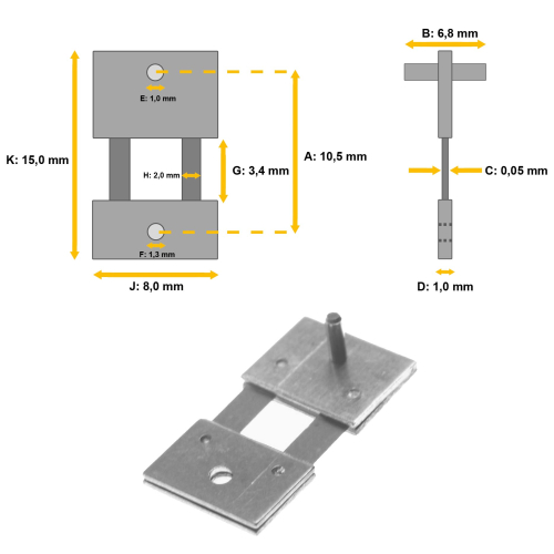 Pendelfeder für Wanduhren, Standuhren und Pendulen 10,5 x 6,8 x 0,05 - #9