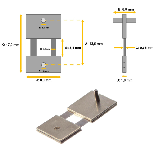 Molla a pendolo per orologi a pendolo e pendoli 12,5 x 6,8 x 0,05 - #10