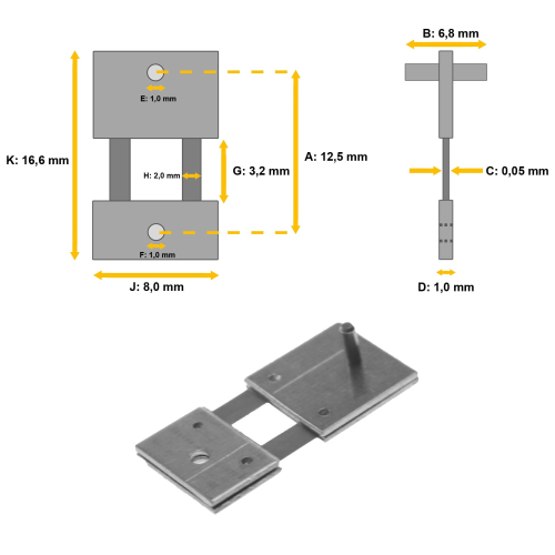 Pendelfeder für Wanduhren, Standuhren und Pendulen 12,5 x 6,8 x 0,05 - #3