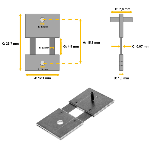 Ressort de pendule pour horloges murales, horloges et pendules 15,5 x 7,8 x 0,07 - #303