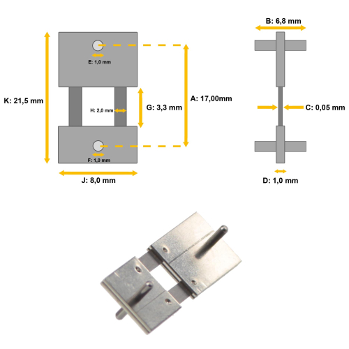 Molla a pendolo per orologi a pendolo e pendoli 17 x 6,8 x 0,05 - #39